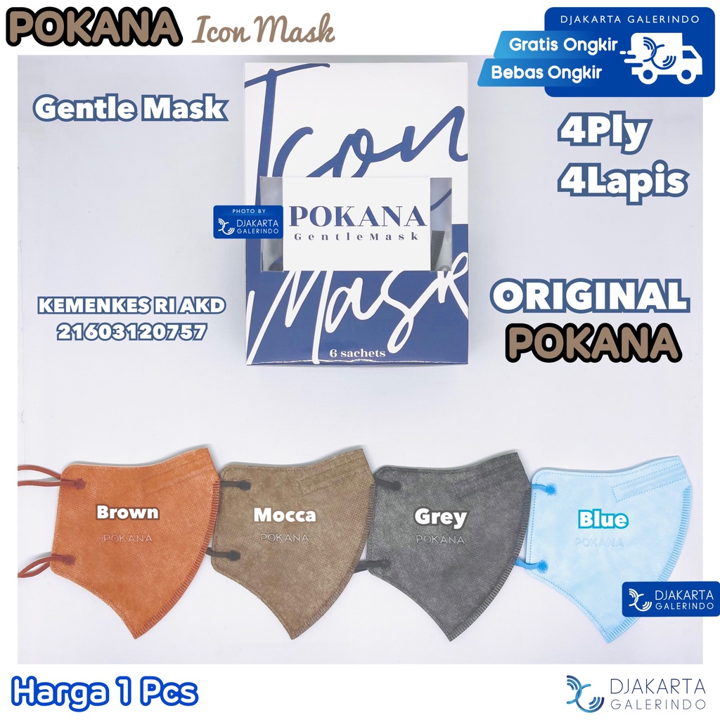 Masker POKANA ICON Gentle Mask 4ply Medical Mask