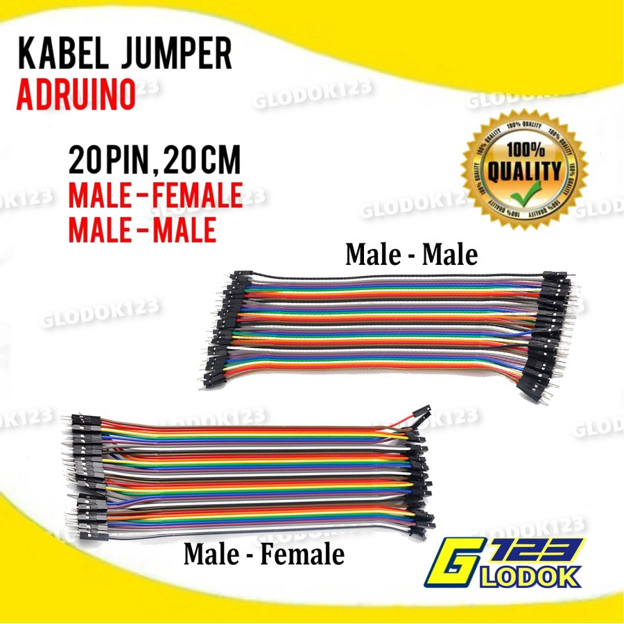 Kabel Jumper Male Female 20Pin 20cm Arduino