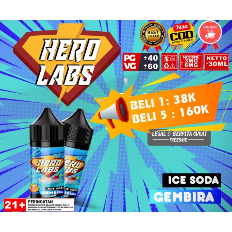 LIQUIDS PREEBASE 30ML 3MG RASA ES SODA GEMBIRA