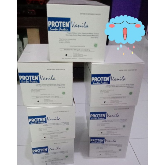 

Proten Vanilla isi 20 sachet 1box gratis ongkir, exp october 2022