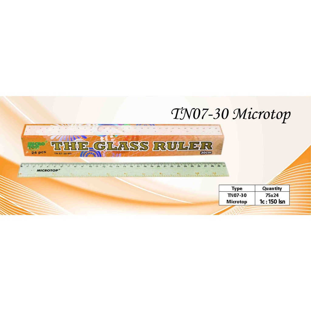 

ILP Penggaris MICROTOP 30 cm MT-0730 / Penggaris Plastik / Ruler (12 pcs)