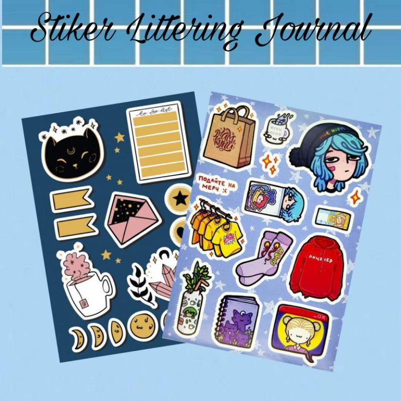 

Stiker Tumbler Asthetic/ Stiker Littering Journal, Diary, Case Hp, Laptop,DLL