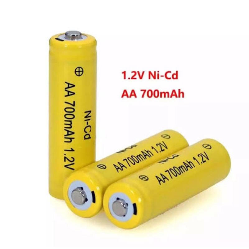 batu batrai cas AA batre A2 battery rechargeable 700MAH Ni-Cd