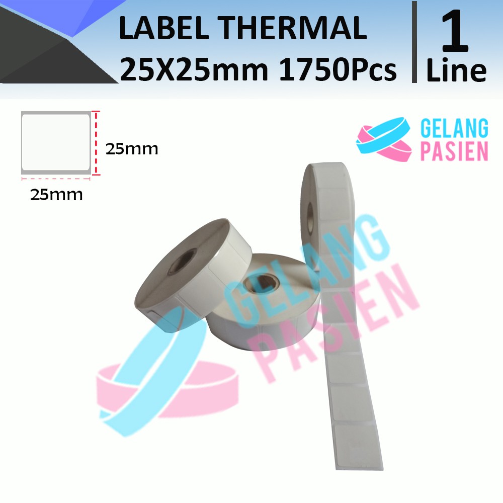 

Label Direct Thermal 25 x 25 mm 1750 pcs atau perRoll
