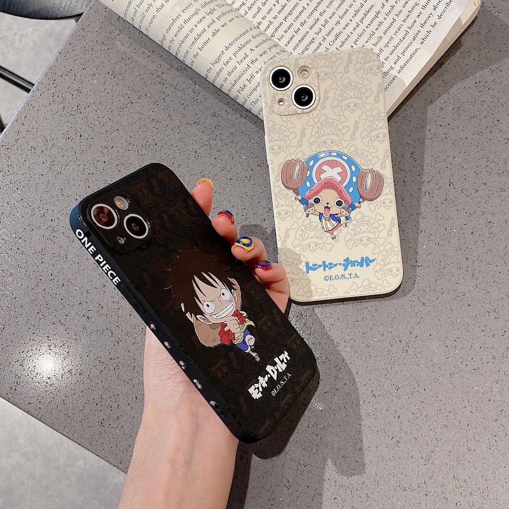 Soft Case Silikon Motif Anime One Piece Untuk IPhone 11 12 13 Pro Max X XS XR 7 8 Plus