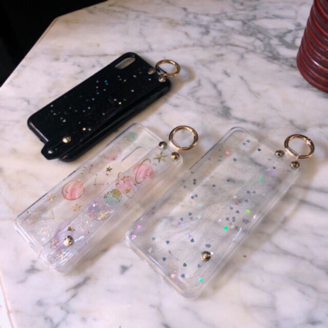 Glitter Grip Case ALL PHONE TYPES Samsung Vivo Xiaomi Oppo f11 v17 pro v11 s10 s9 s8 plus note 5 8 9