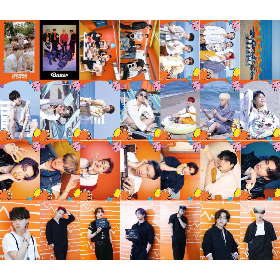 55pcs / set Kartu Foto KPOP BTS Butter Lomo