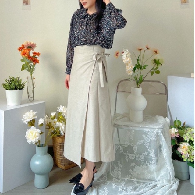 KANON - Hazuki Wrap Skirt - Rok lilit korean look