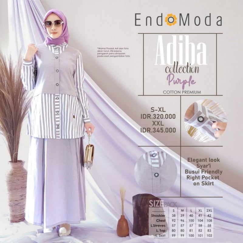Setelan Blus dan Rok Original Adiba by Endomoda|Setelan Kerja|Baju Kerja|Baju Kantor|Setelan Perempi