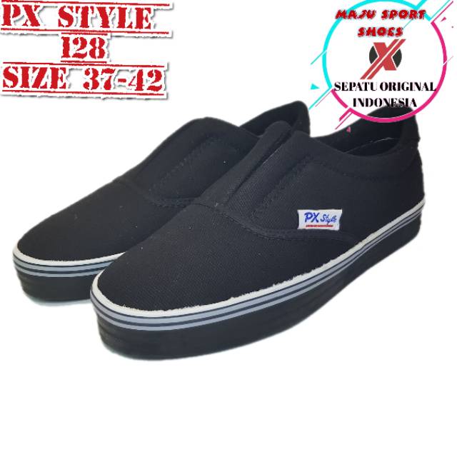 PX STYLE 128 179 - Sepatu original Slip On Kanvas Sepatu lukis / Sepatu slip on px style pria wanita