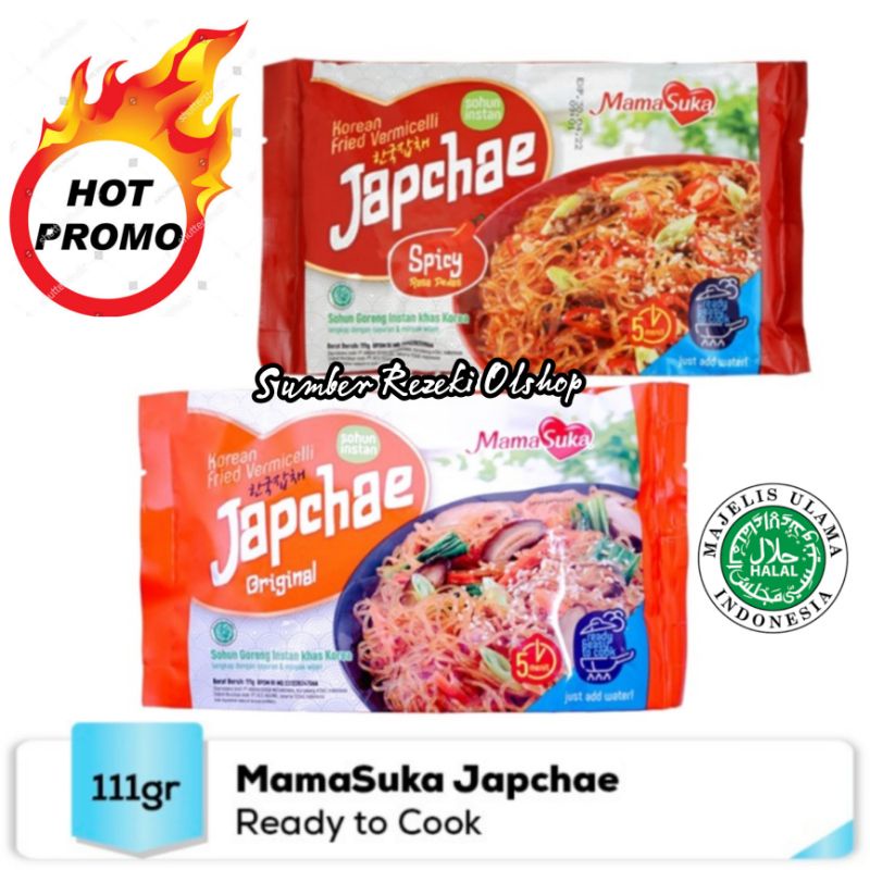 

Mamasuka Japchae 111gr - mamasuka japchae original - mamasuka japchae spicy