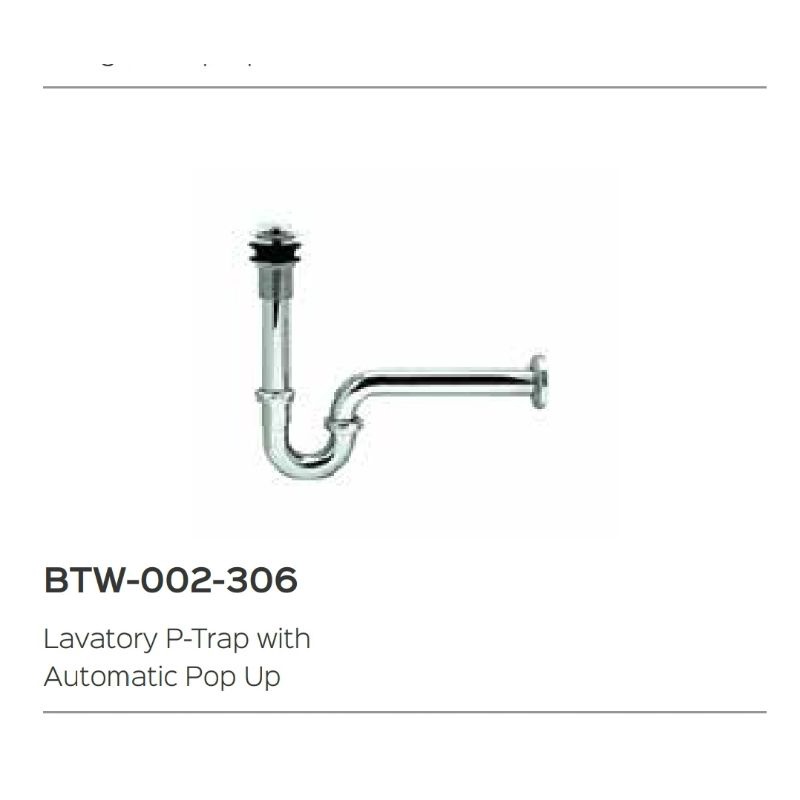 Sifon Leher Angsa Wastafel Pencet Wasser BTW-004 / Sifon Pembuangan Wastafel Kuningan Wasser