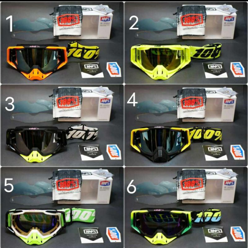 kacamata goggle 100% motor cross / original import