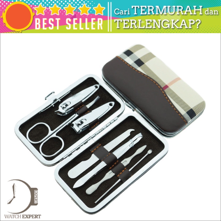 Bisa COD Set Gunting Kuku Nail Art Set Manicure Pedicure 7 PCS - Biutte.co LA1-9