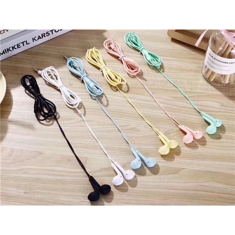 Handsfree Macaron Headset Kabel Warna Warni Bisa Buat Telepon dan Musik U19