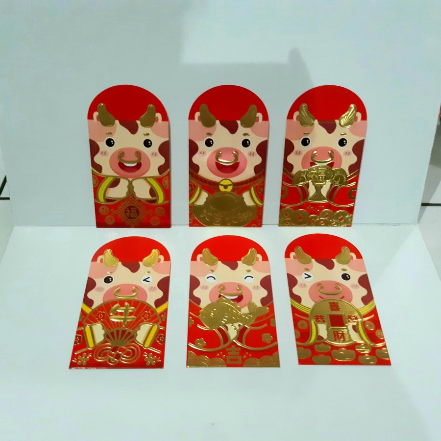 

angpao imlek 2021 shio kerbau isi 6pcs LL0338 termurah LIMITED EDITION