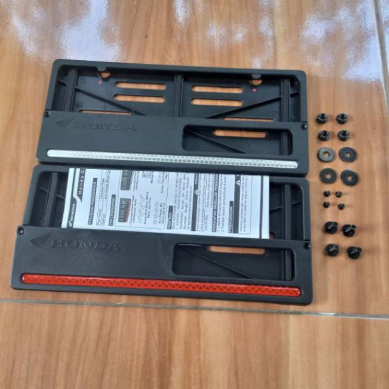 COVER PLAT NOMER AHM 1SET DEPAN BELAKANG DUDUKAN PLAT PANGKON PLAT NOMER