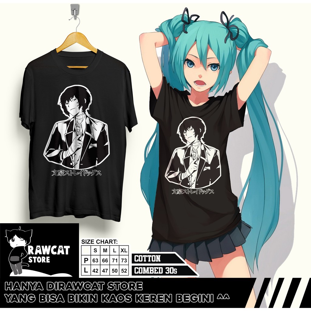 kaos anime bungou stray dogs dazai osamu