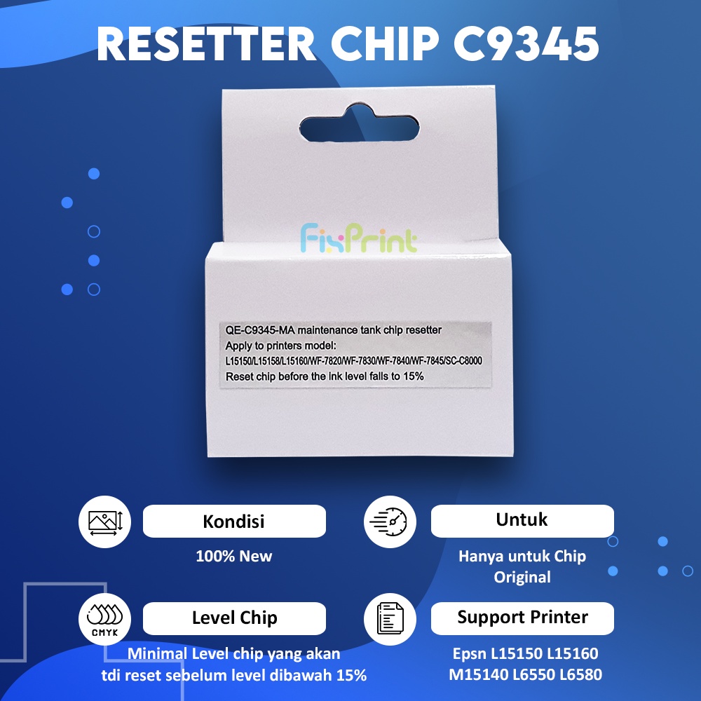 Resetter Chip Waste Ink C9345 Reset Chip Maintenance Box Wasting Pad