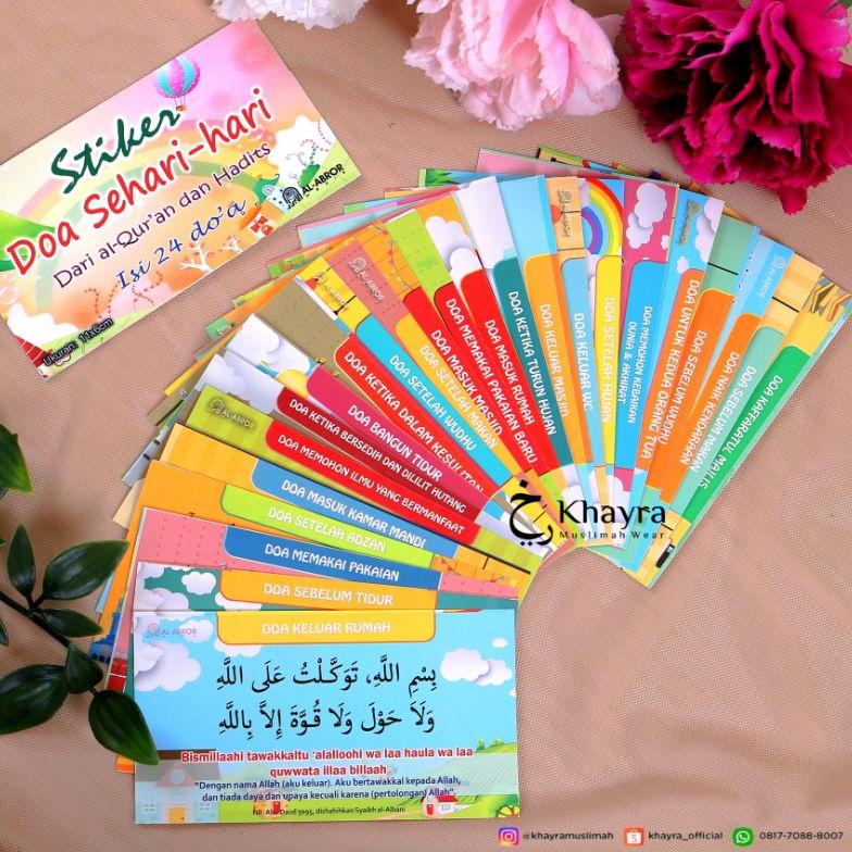 [(BAYAR DITEMPAT) READY STOCK STICKER DOA SEHARI-HARI ISI 24 DOA Sesuai Sunnah Menghafal Doa Sticker