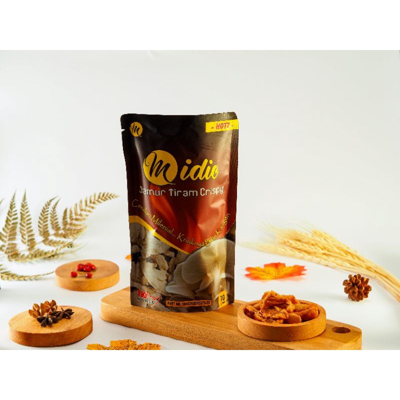 

Cemilan Kripik Jamur Tiram Crispy Midic Wonogirii 80 gram