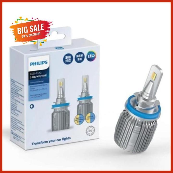 Lestari Motor2// Philips Led Ultinon Foglamp H11 H8 H16 2 Warna - Lampu Foglamp Mobil
