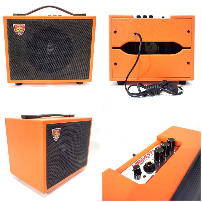 Ampli Amplifier Gitar Bass Portable 6 Inch Ada Clean Dan Distorsi