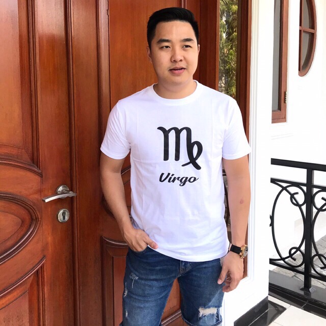 T-shirt zodiac / kaos cowok zodiac virgo / baju pria zodiac virgo / tumblr tee zodiac virgo
