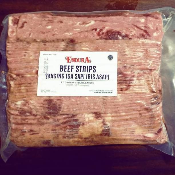

Promo Beef Strips Bacon Endura 1 Kg - Daging Iga Sapi Iris Asap Titioktari2