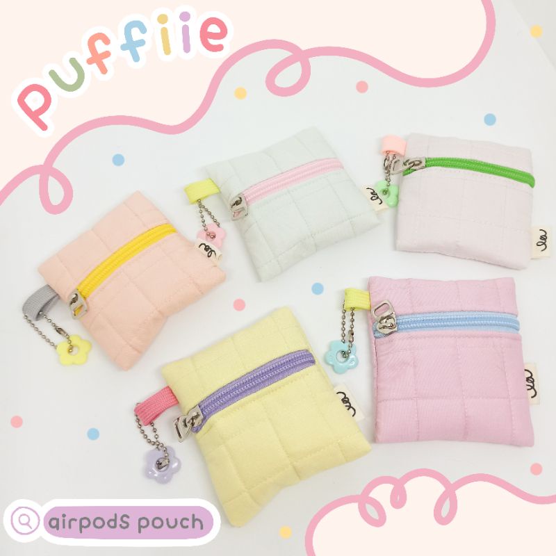 pouch/ airpods pouch / airpods case - PUFFY POUCH| la.ideas