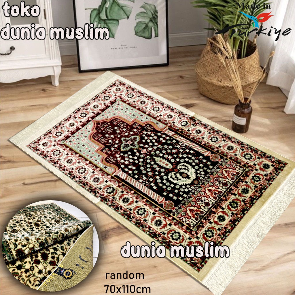 Sajadah Turki Dewasa Exclusive/Yakar Wangi /ukuran 70cm x 110cm/Sajadah Tebal Sajadah Halus Sajadah Lembut Original/Perlengkapan Shalat/Pakaian Muslim/Sejadah Turki Dewasa/ Sajadah Impor Turki/Dunia Muslim