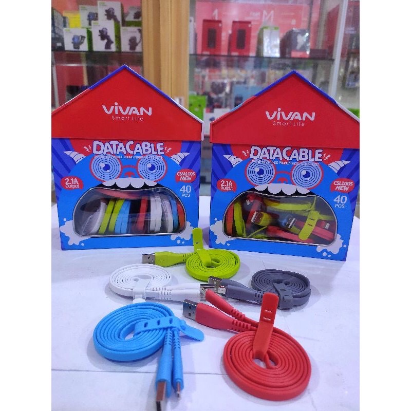 VIVAN FASH CHARGING DATA CABLE FOR IPHONE CSL 100 Kabel Data Vivan 100M Pengisian Daya Cepat