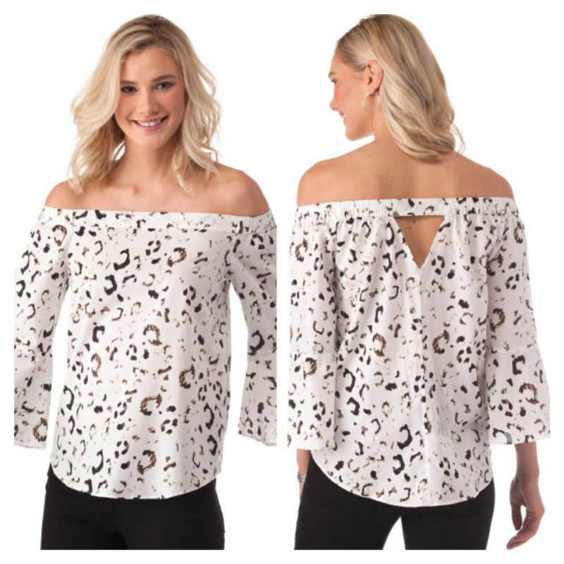 Calvin klein jeans print Off shoulder Top