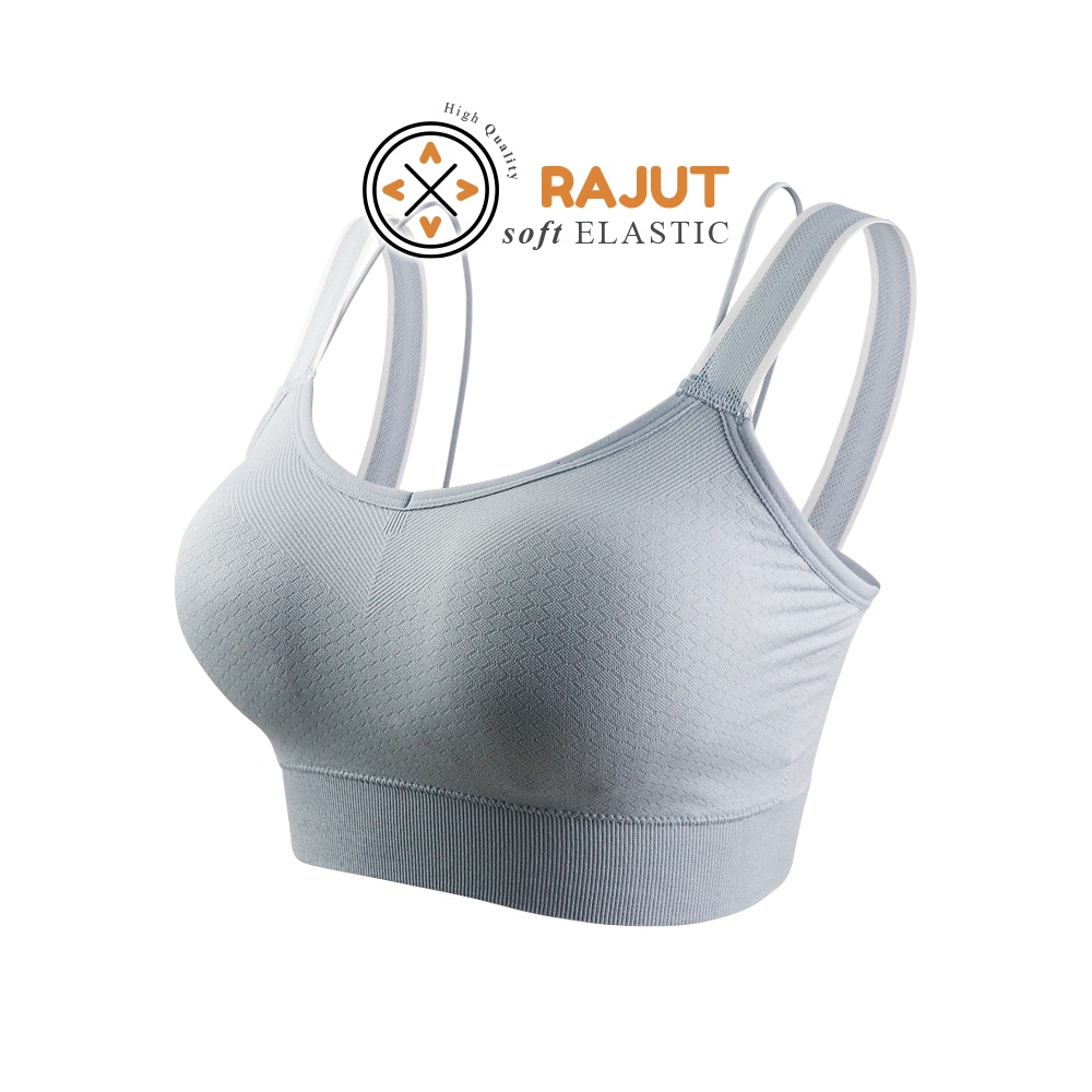 Scelta - Bra Sport Atasan Tanktop Rajut Tank Top Olahraga Dengan Busa Dan Tali Double Dobel At Sc 1132