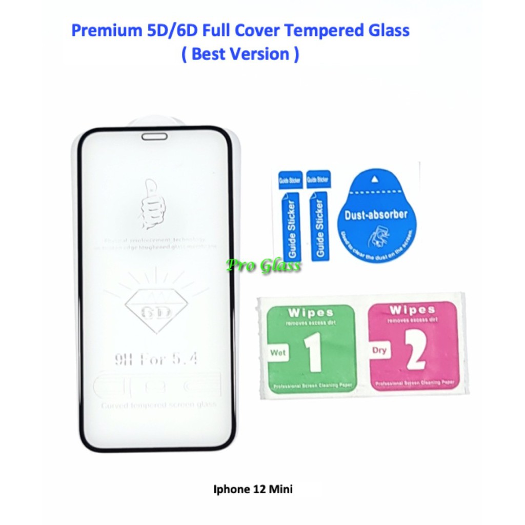 Iphone 12 / 12 Mini / 12 PRO / 12 PRO MAX 5D 6D Full Cover Magic Glass Premium Tempered Glass