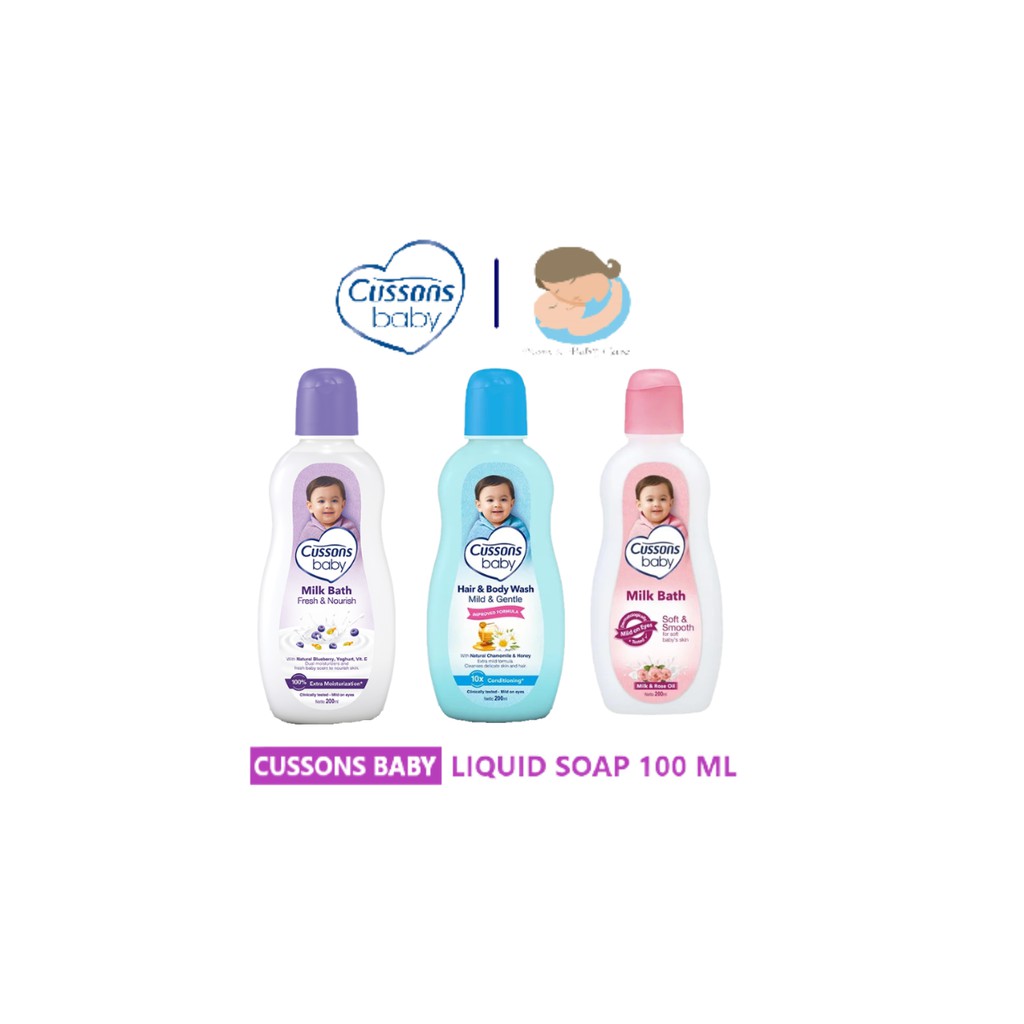 Cussons Baby Hair &amp; Body Wash / Cusson Sabun Cair Isi Hemat / Extra Fill 100ml + 100ml