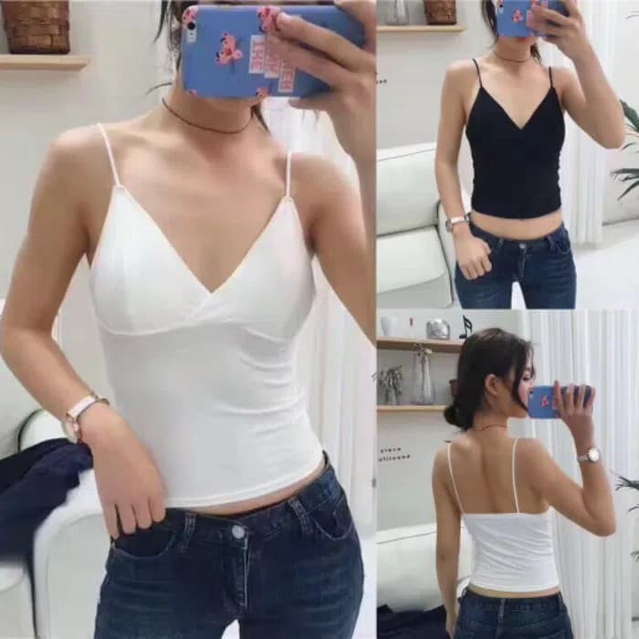 Atasan wanita tanktop panjang sexy tank top busa atasan camisole wanita Murah , Baru