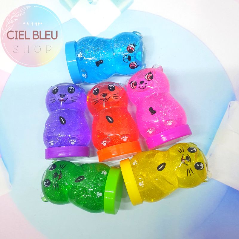 Mainan Slime SEDANG Glitter / MAINAN SLIME TABUNG EDUKASI / CIEL BLEU SHOP