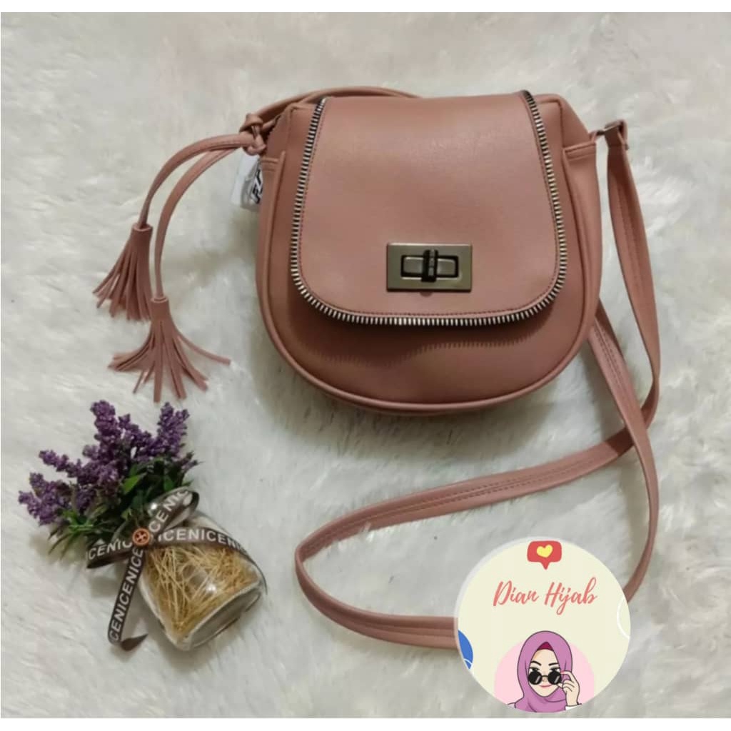 Tas Selempang Wanita ZIPPER / Tas Sling Bag
