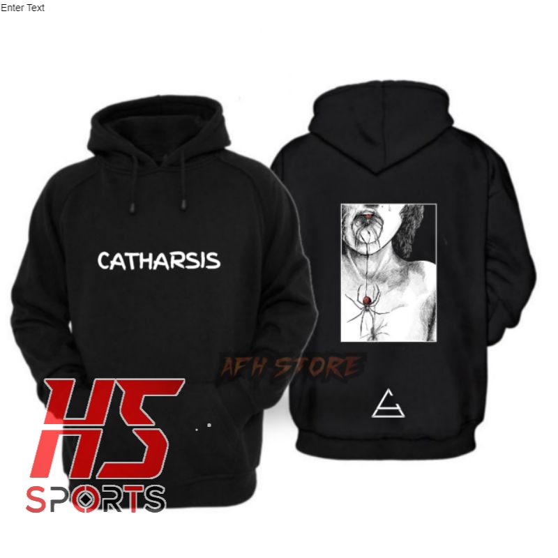 JAKET HOODIE CATHARSIS CHAPTER DISTRO METAL LOGO