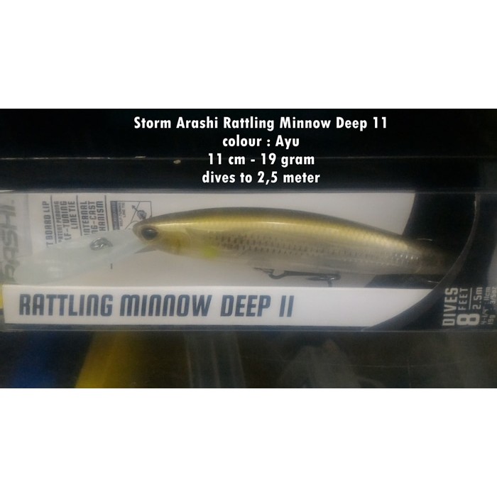 Storm Arashi Rattling Minnow Deep 11 Colour Ayu
