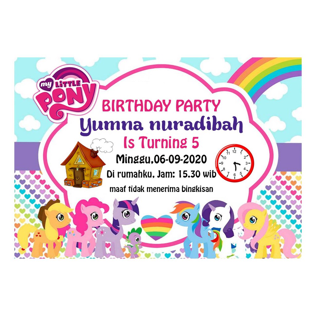 Jual Undangan Ulang Tahun Anak Free Desain + foto | Shopee Indonesia
