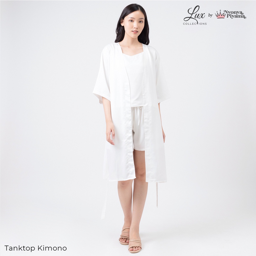 Lux Nyonya Piyama Maxmara Set Piyama (Diamond)-Tanktop Kimono