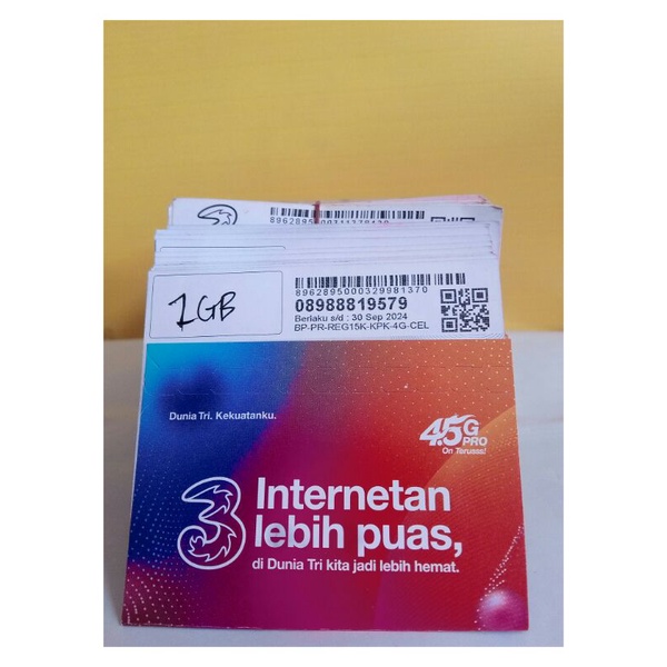 PERDANA KUOTA TRI AON 1GB + 10GB TIKTOK