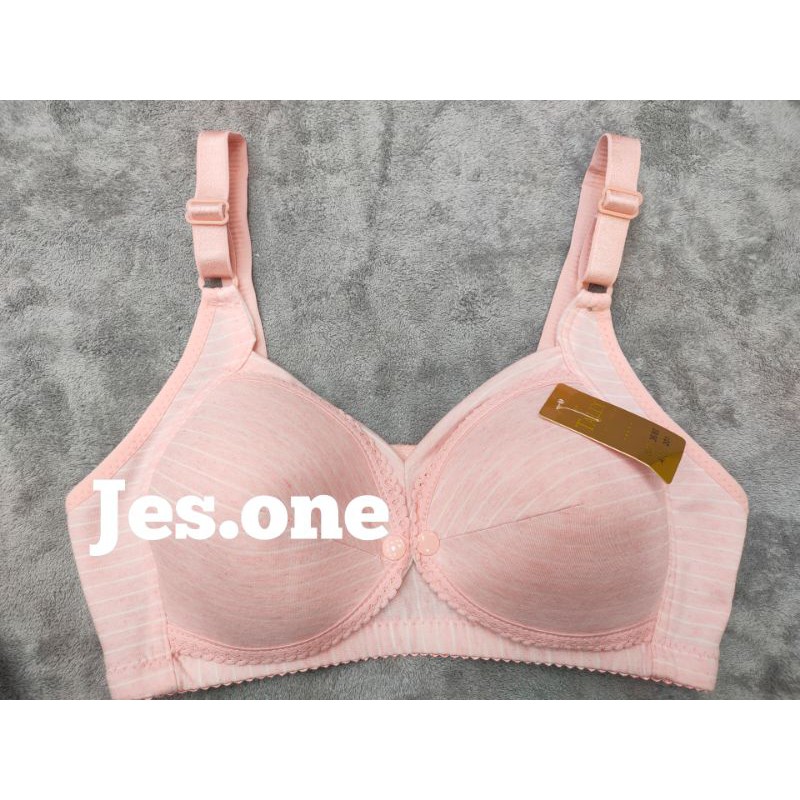 TALLY 201 BH MENYUSUI BUKAAN KACING DEPAN BUSA TIPIS TANPA KAWAT SALUR-Pink