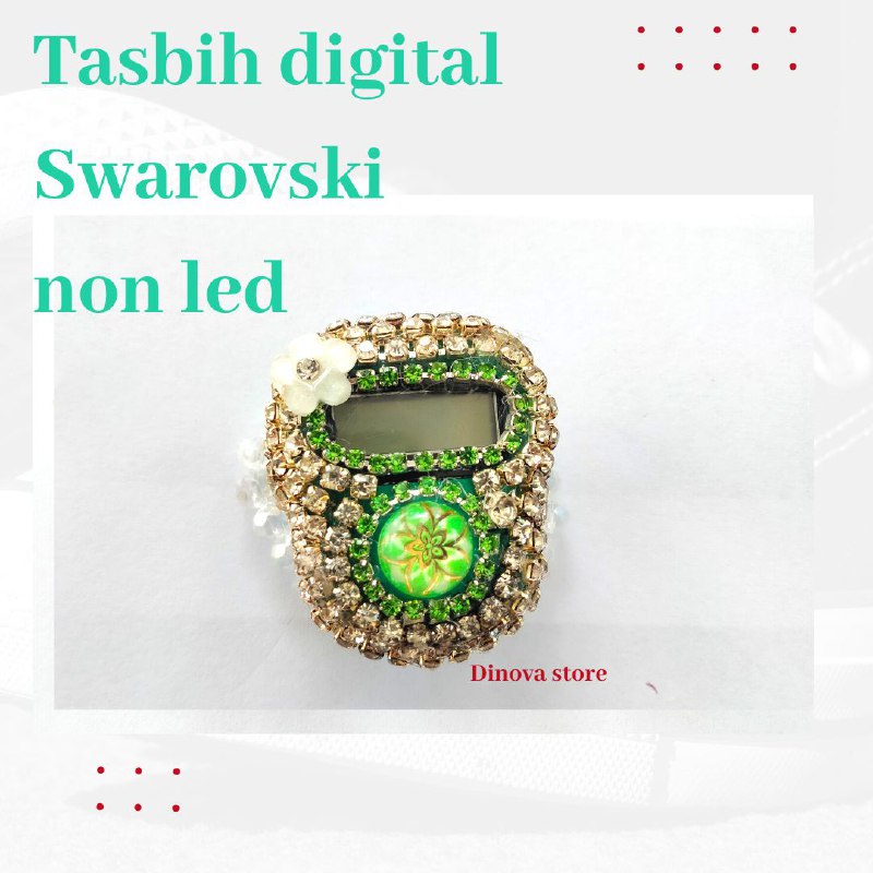 tasbih digital swarovsky/tasbih digital hias/tasbih/alat bantu hitung tasbih digital