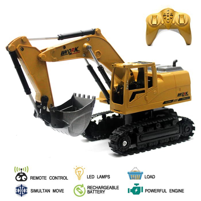 Mainan Remote Control RC Excavator Work
