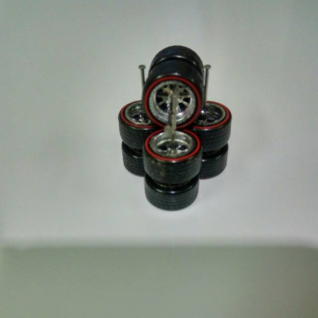 Ban karet diecast bbs list merah