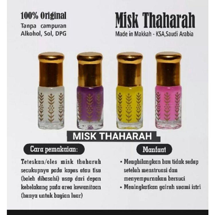 misk thaharah 6ml roll on&amp; 3ml roll on  (miss V)