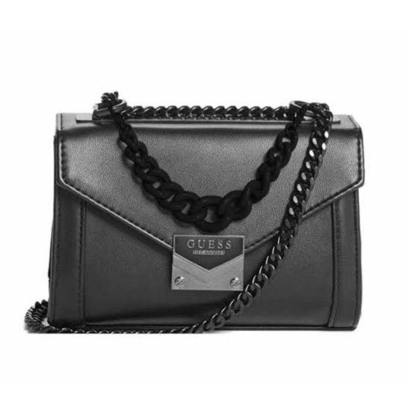 TAS SELEMPANG GUESS MINI LYNDA HITAM BLACK MURAH MINIMALIS SLINGBAG SLING BAG